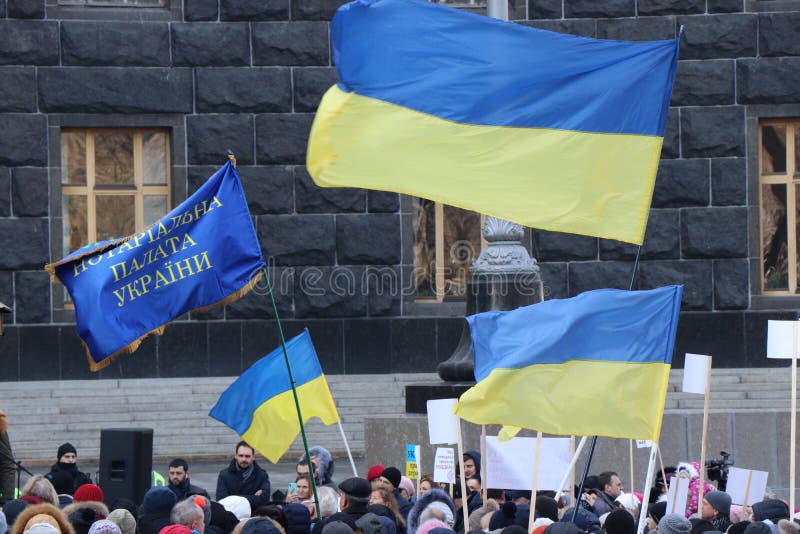 Kijów, Ukraina Anty korupcji demostration przed wyborami few tygodnie zdjęcie stock Kijów, Ukraina Anty korupcji demostration przed wyborami few tygodnie zdjęcie stock