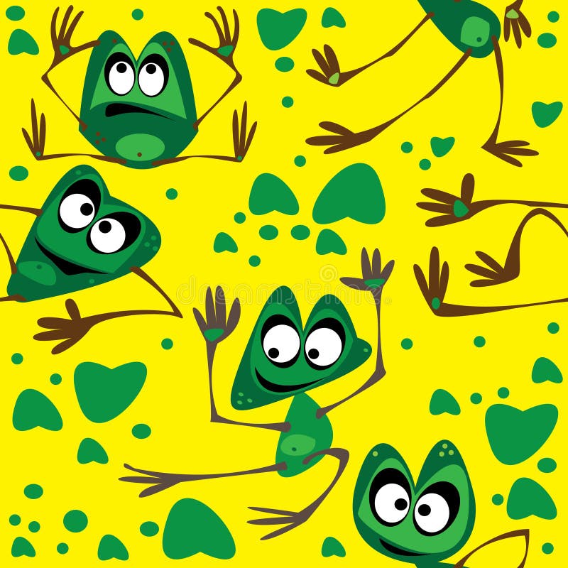 Kikker naadloos op groen stock illustratie Kikker naadloos op groen stock illustratie