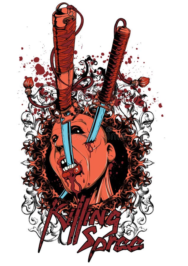 Killing spree stock vector. Illustration of fight, blood - 30629209