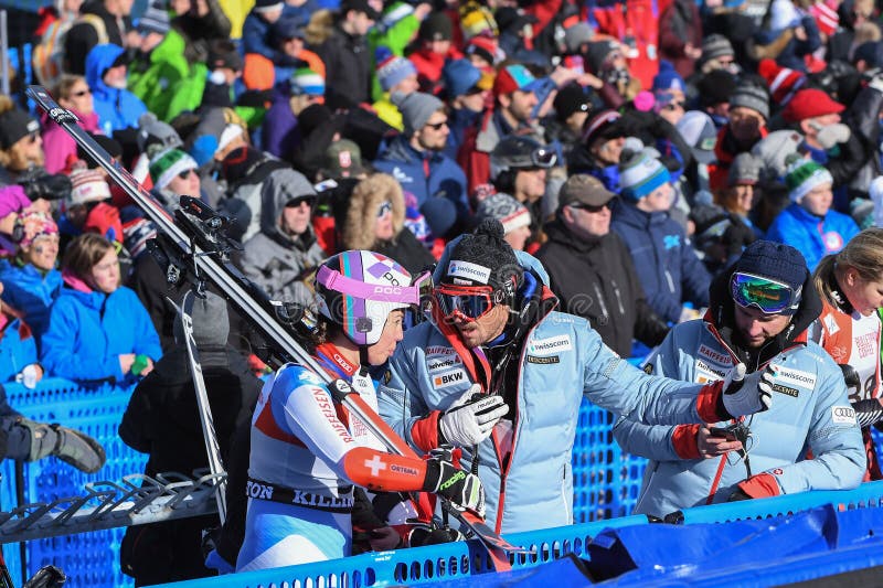 A General View of Finish Line during the Audi FIS Alpine Ski World Cup ...