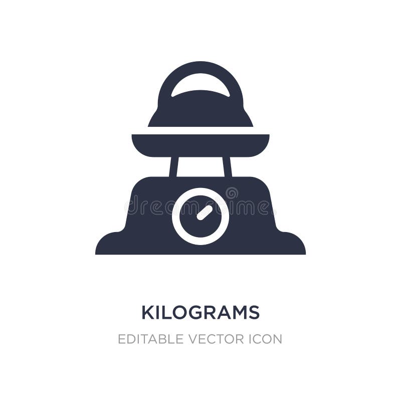Kilogramm Ikone auf weißem Hintergrund Einfache Elementillustration von anderem Konzept stock abbildung Kilogramm Ikone auf weißem Hintergrund Einfache Elementillustration von anderem Konzept stock abbildung