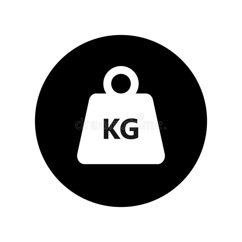 Kilogramowy ciężar w okrąg grafiki ikonie royalty ilustracja Kilogramowy ciężar w okrąg grafiki ikonie royalty ilustracja