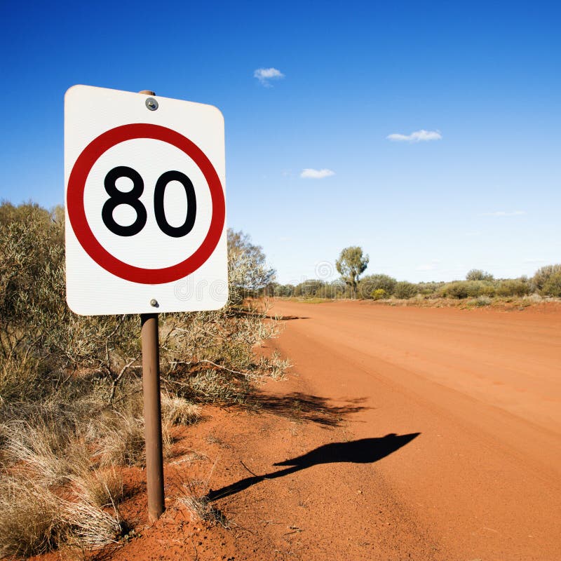 Kilometer speed limit sign