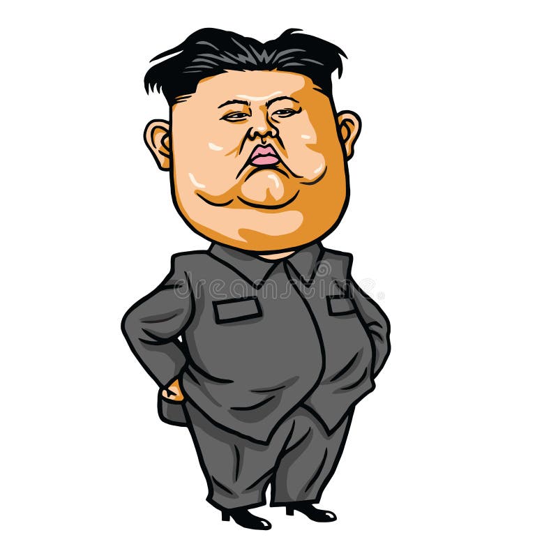  Kim Jong un Cartoon  Vector Illustration April 26 2021 