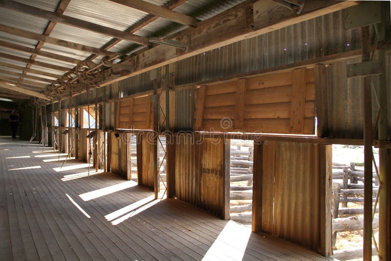 Kinchega Wollehalle. stockbilder Kinchega Wollehalle. stockbilder