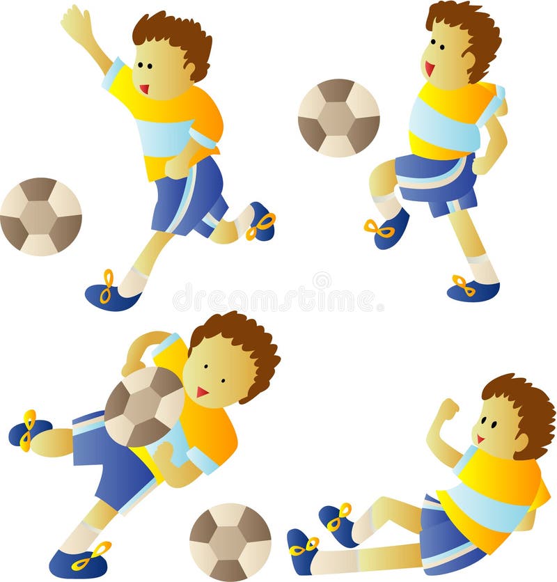 Kind, das Fußball spielt