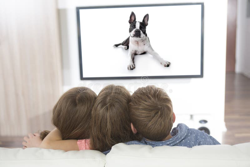 Some child having fun and watching TV at home. Some child having fun and watching TV at home