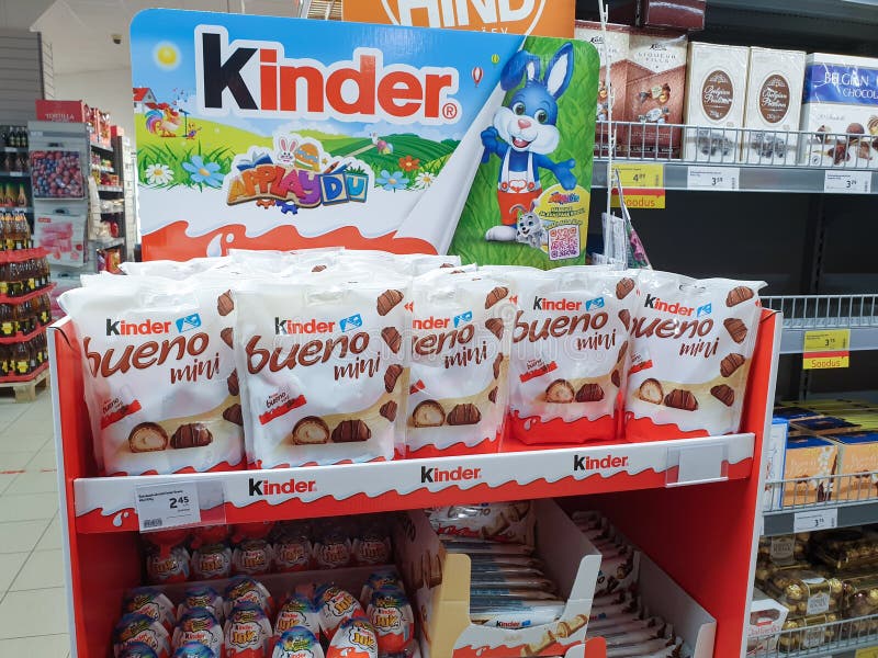 Italy – April 6, 2022: Kinder Schoko-Bons Chocolate. Kinder is a brand of  food products of Ferrero Photos