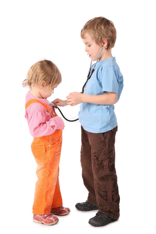 Kinder, Die Doktor Spielen Stockbild. Bild Von Kinder - 4004123