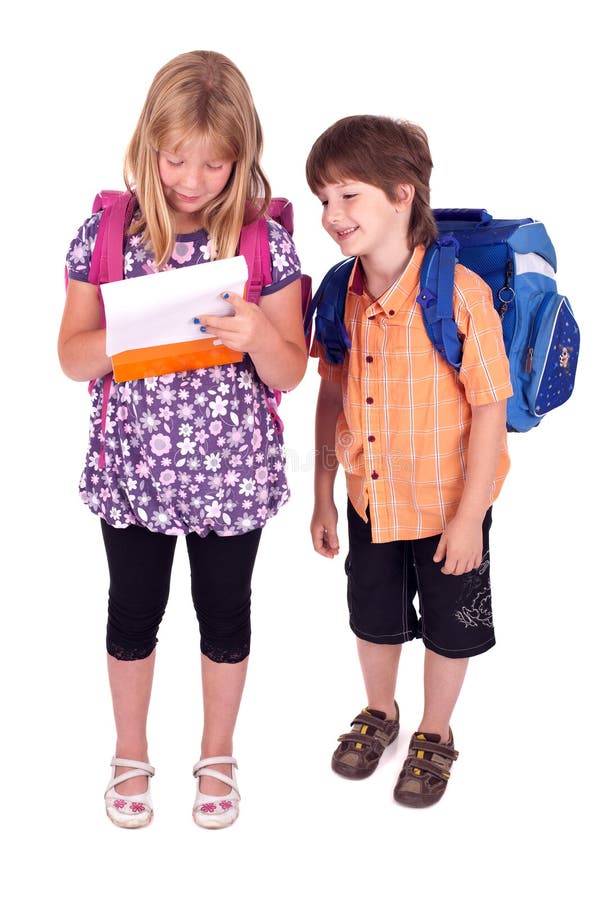Kinder, die für zurück zu Schulethema aufwerfen stockbilder Kinder, die für zurück zu Schulethema aufwerfen stockbilder