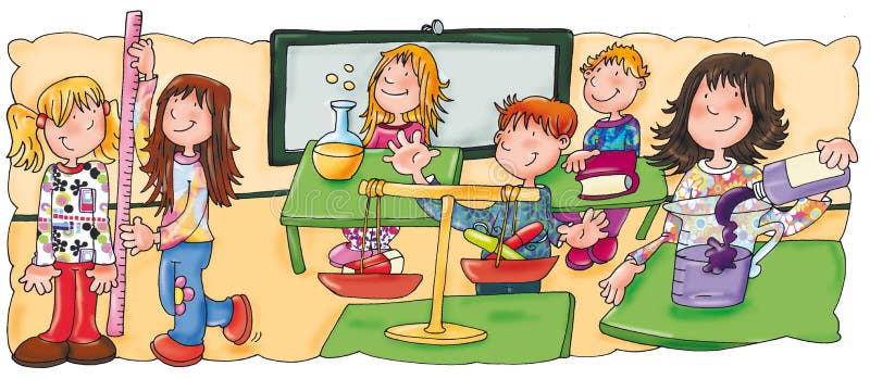 Kinderen in klasse aan wiskundeklasse vector illustratie Kinderen in klasse aan wiskundeklasse vector illustratie