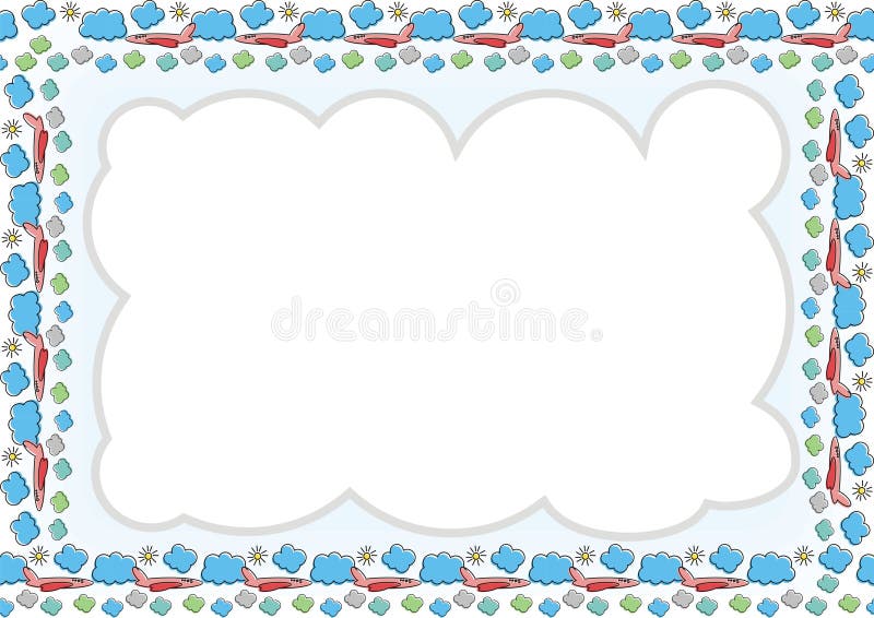 Kinderfeld - Grenze mit gemacht von der Wolke, vom Flugzeug und von der Sonne lizenzfreie abbildung Kinderfeld - Grenze mit gemacht von der Wolke, vom Flugzeug und von der Sonne lizenzfreie abbildung
