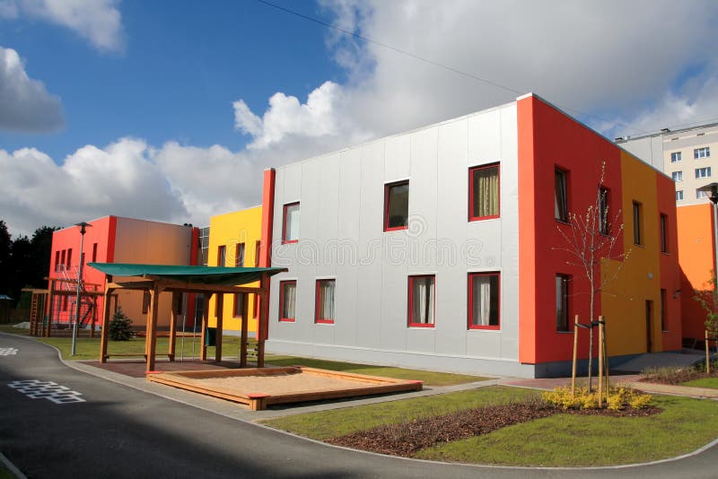 Modern school entrance stock photo. Image of entry, exterior - 15344026