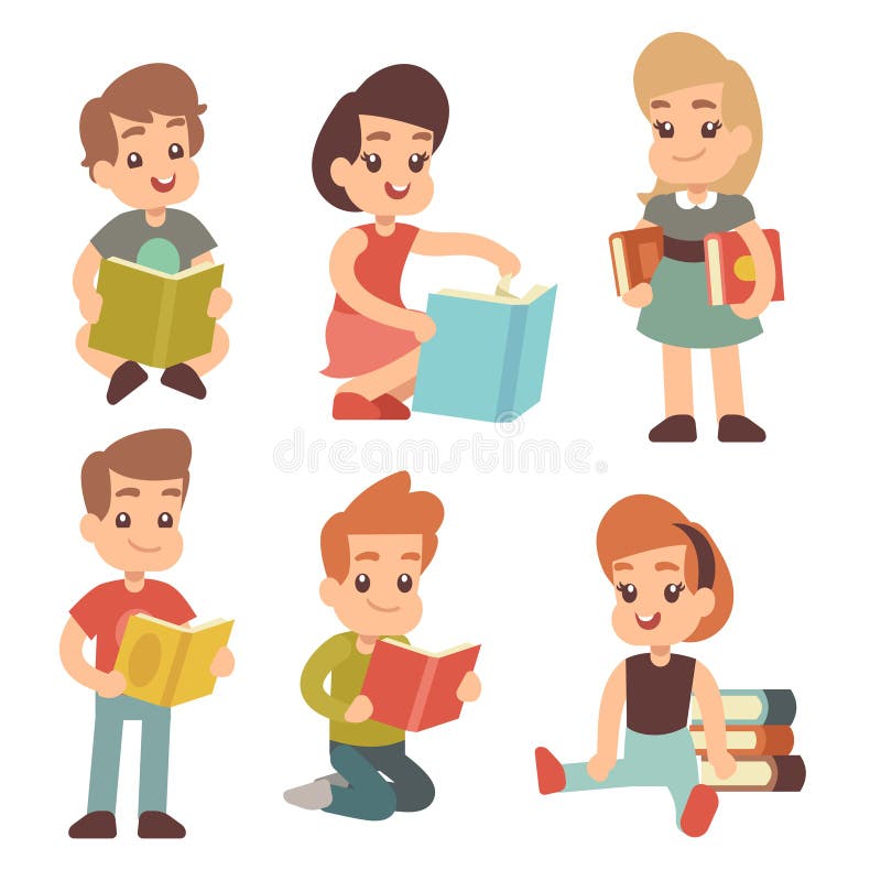 Kindergarten Children Read Book Studying English Vector Cartoon Characters Set Stock Vector - Illustration of happy, holding: 115043795 Kindergarten Children Read Book Studying English Vector Cartoon Characters Set Stock Vector - Illustration of happy, holding: 115043795