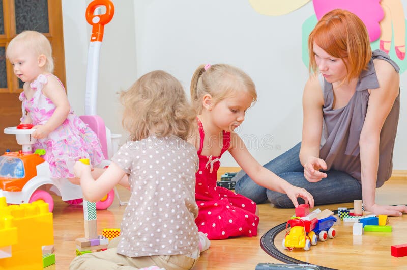 Kindergarten. stock photo. Image of development, active 41174936