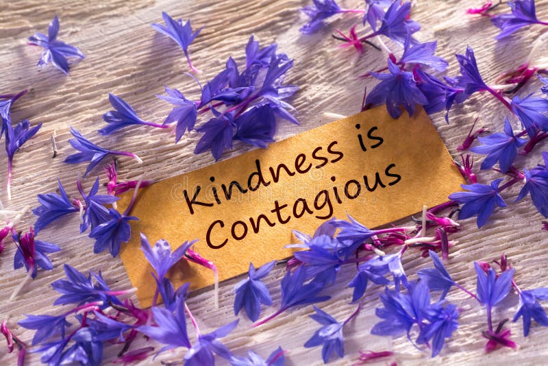 Kindness is contagious stock photo