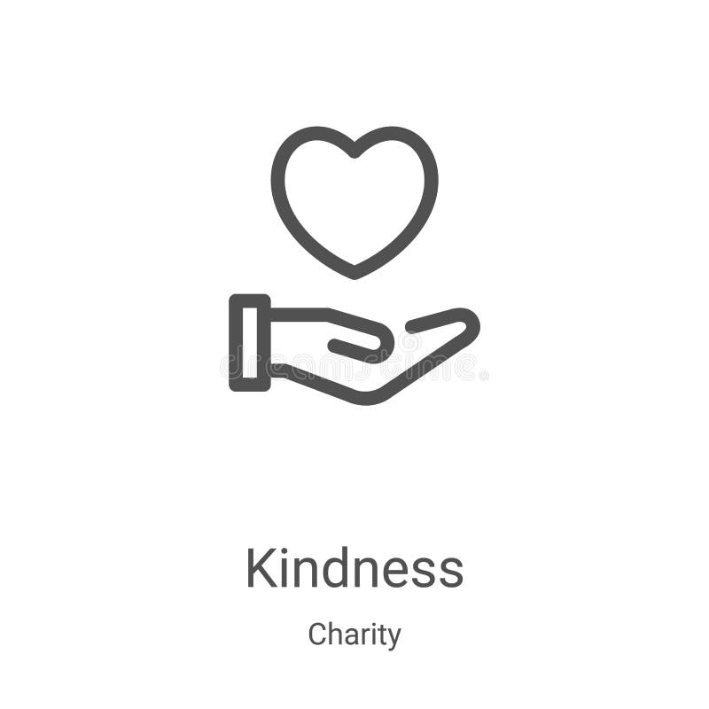 Kindness Icon Vector from Charity Collection. Thin Line Kindness Outline  Icon Vector Illustration Stock Vector - Illustration of support, help:  166040246