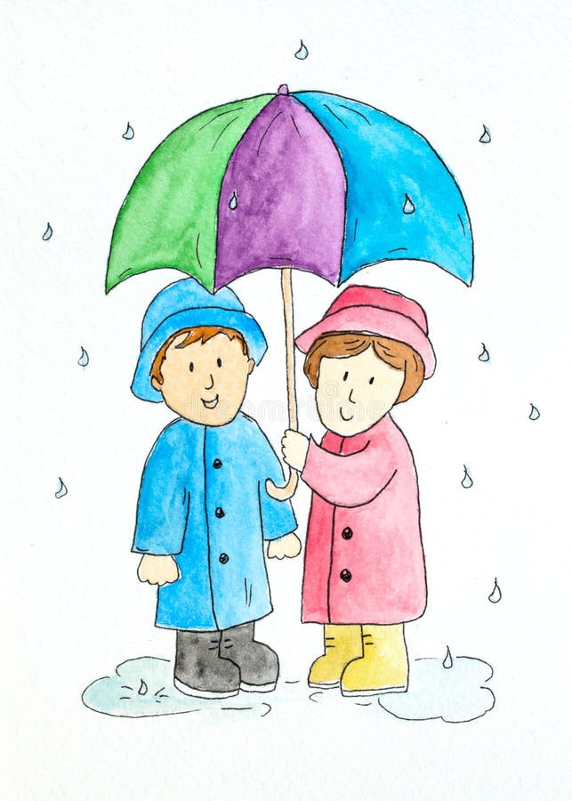 Kindness - a Watercolor Painting Stock Illustration - Illustration of ...