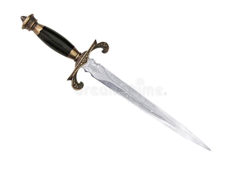 Dagger Fantasy Adventure. sword on white background. Dagger Fantasy Adventure. sword on white background.
