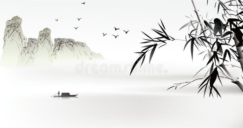 Kinesisk målning royaltyfri illustrationer
