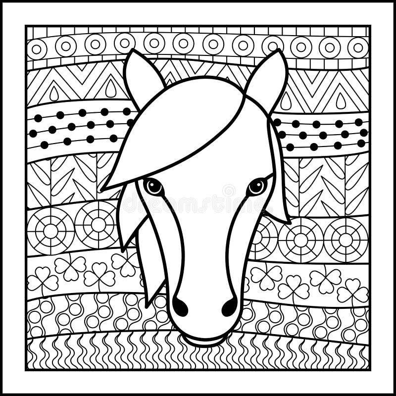 Kinesisk zodiakteckenhäst stock illustrationer
