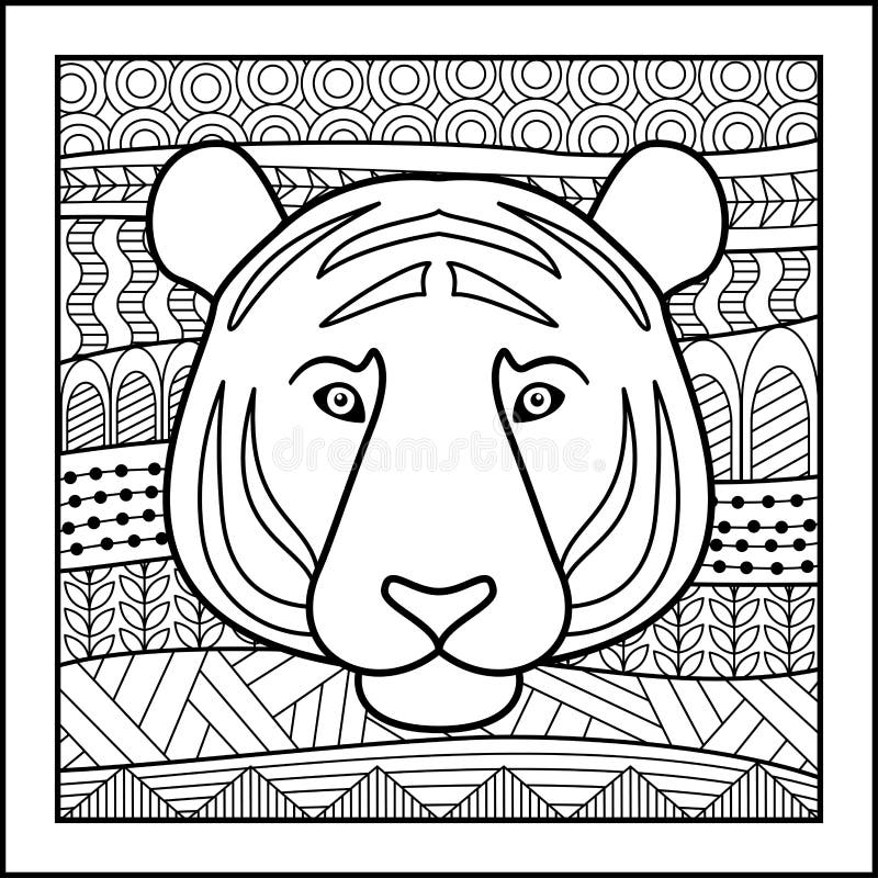 Kinesisk zodiakteckentiger stock illustrationer