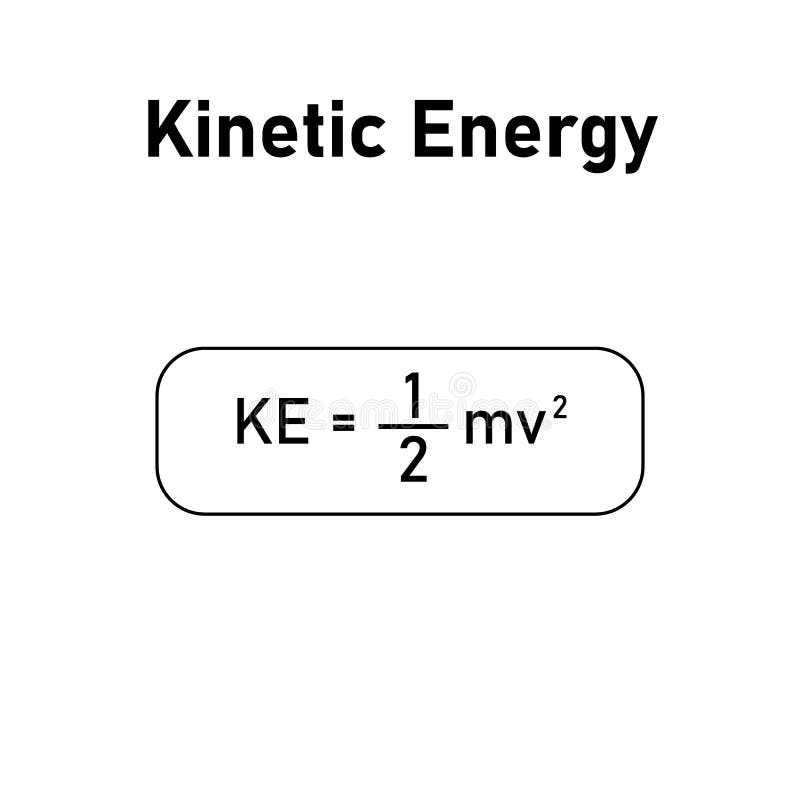Kinetic Energy Formula in Physics Stock Vector - Illustration of