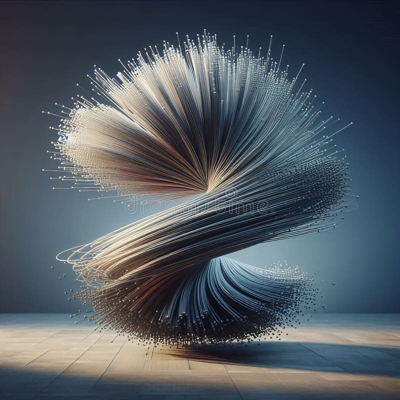 155 121. A kinetic sculpture that moves an changes shape in res stock photography