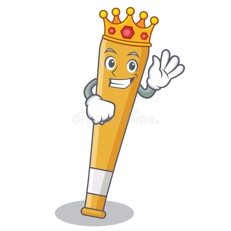 King Baseball Bat Character Cartoon Stock Vector Illustration of
