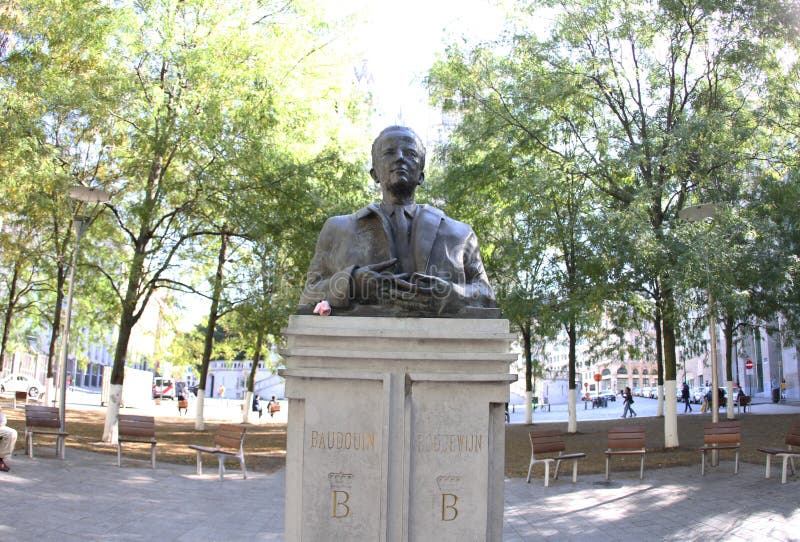 King Baudouin Statue Bruxelles Belgio immagine stock libera da diritti King Baudouin Statue Bruxelles Belgio immagine stock libera da diritti