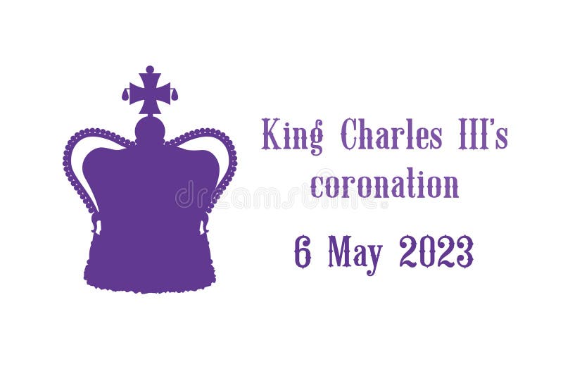 King Charles III coronation 6 May 2023 design banner...British crown vector poster. St Edwards Crown Symbol of the British United Kingdom and the Commonwealth of Nations.