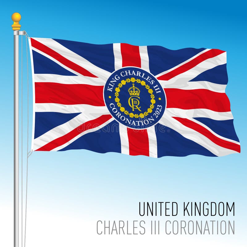 King Charles Third Coronation fantasy flag, United Kingdom, vector illustration. King Charles Third Coronation fantasy flag, United Kingdom, vector illustration