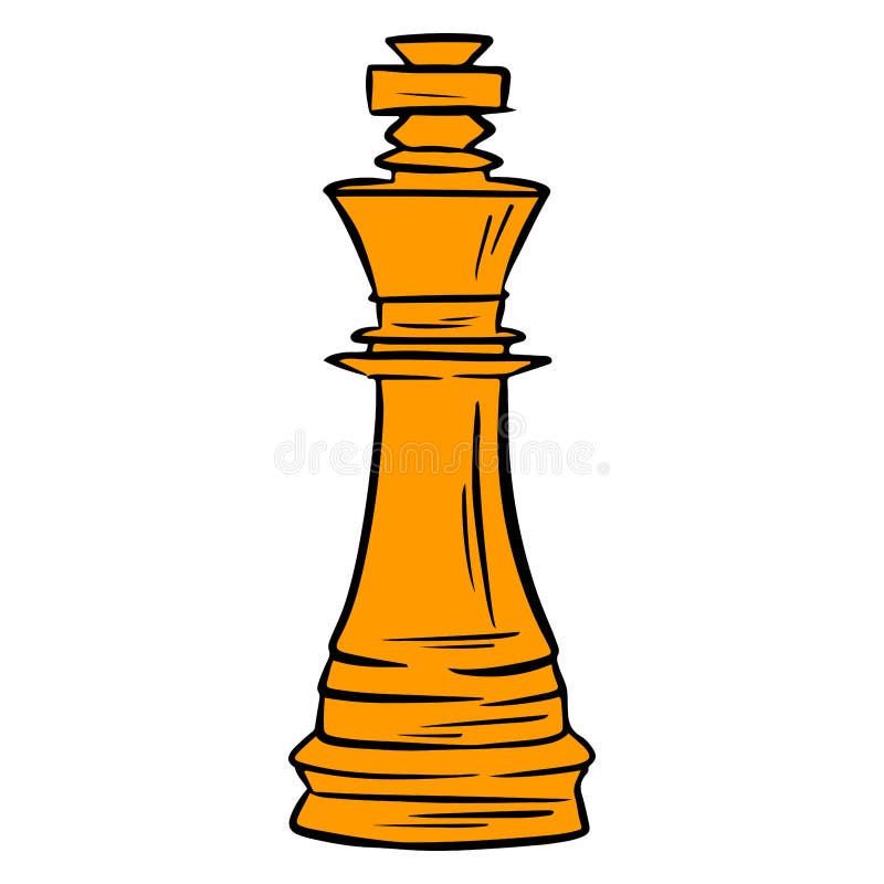 King and queen pieces of chess game Royalty Free Vector