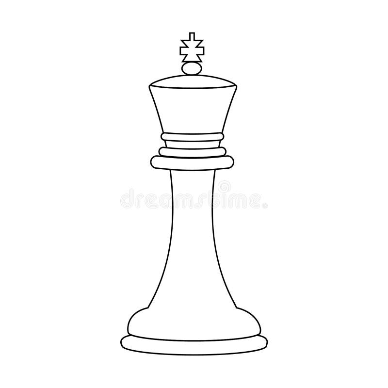 Sketch of a king chess piece Stock Vector