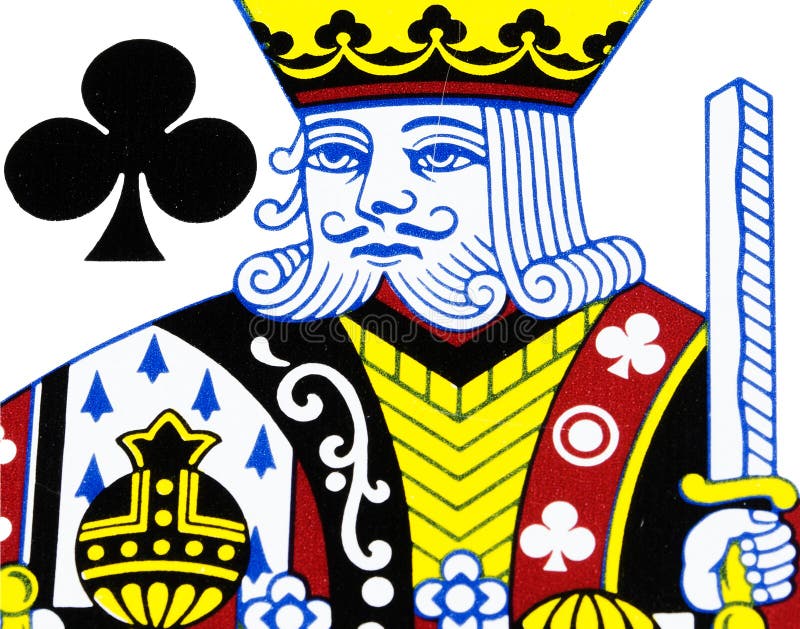 King of club playing card stock image