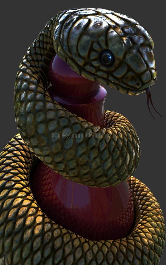 King Cobra the World`s Longest Venomous Snake Isolated on Dark Background  with Clipping Path Stock Illustration - Illustration of dreadful, devil:  184120584