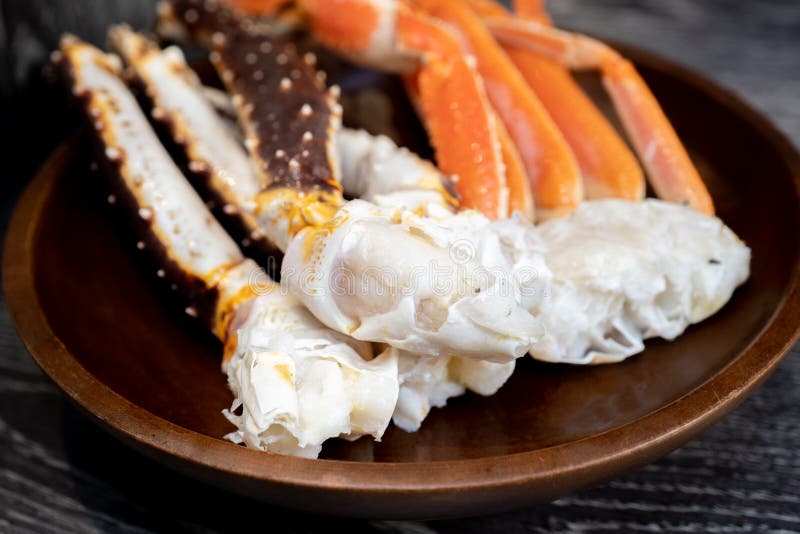 King Crab Legs on Plate from Japan. Stock Image Image of butter, king