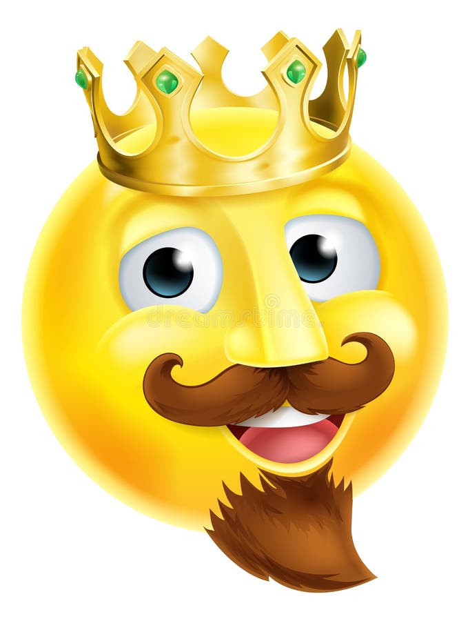 King Emoji Emoticon stock vector. Illustration of funny - 58569365