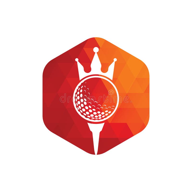 King Golf Vector Logo Design. Stock Vector Illustration of flag, king 241977913