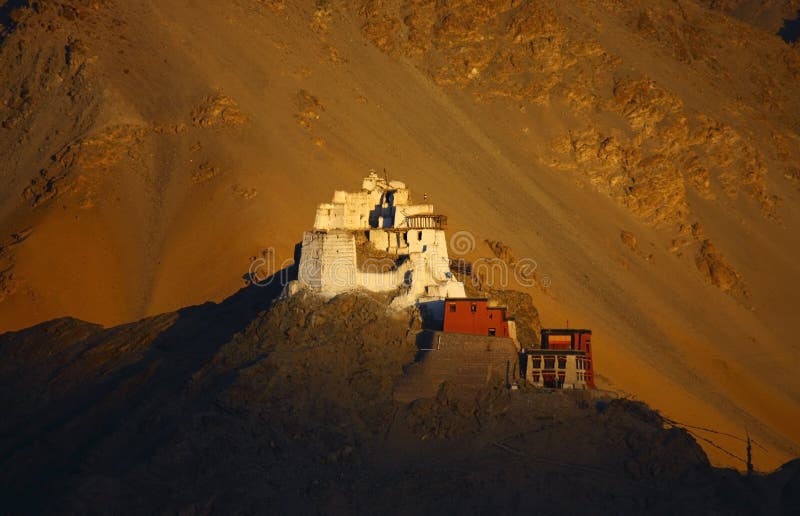 King gompa in leh stock photography