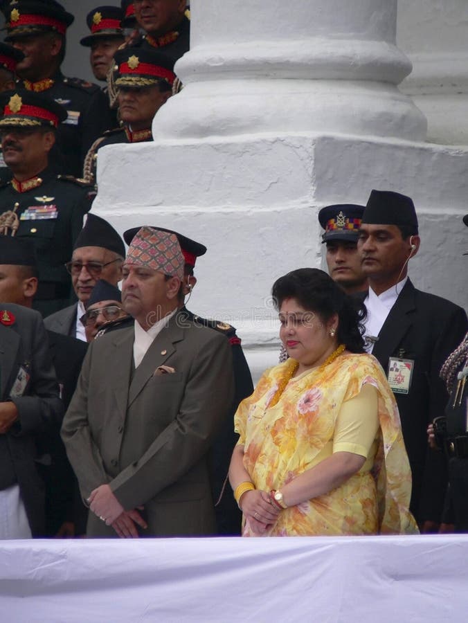 King Gyanendra And Queen Komal Nepal 2005 Editorial Image