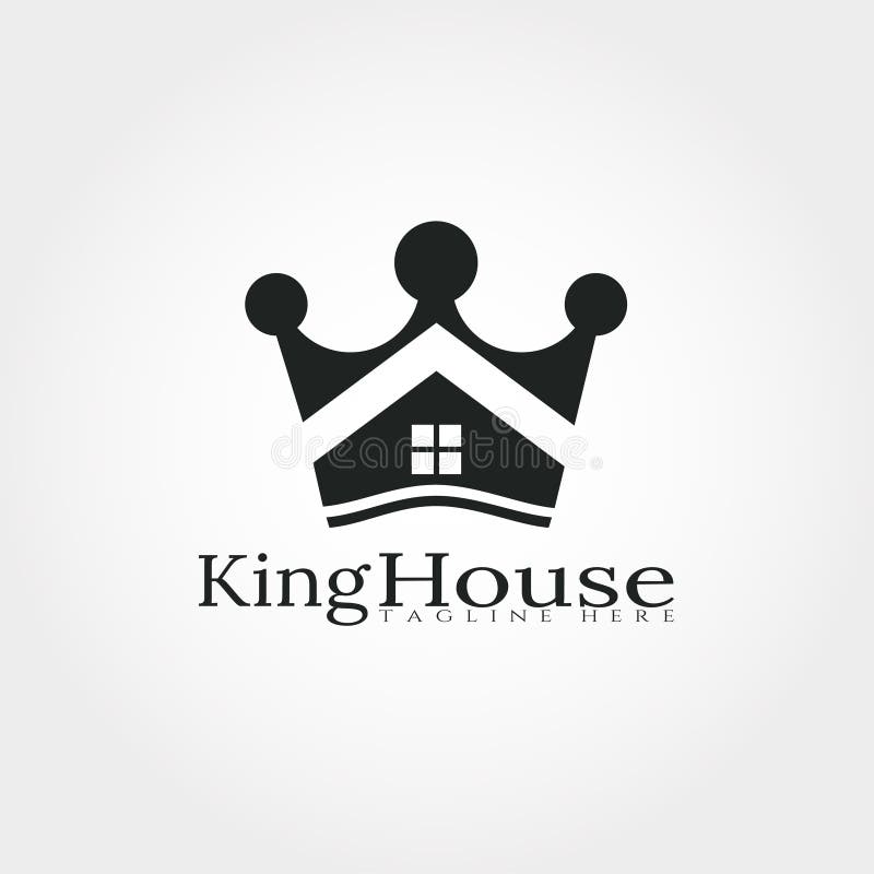 King Of The House Dog Emblem Stock Vector Illustration of king