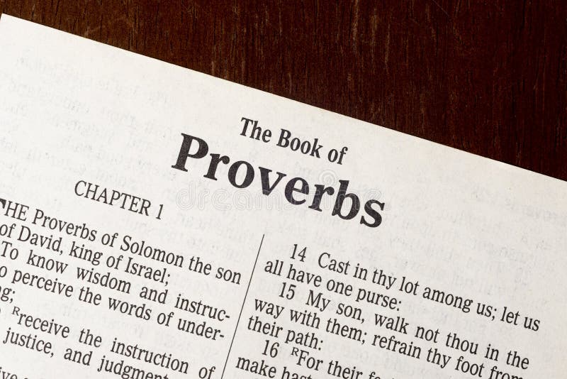 The Book of Proverbs Title Page Close-up