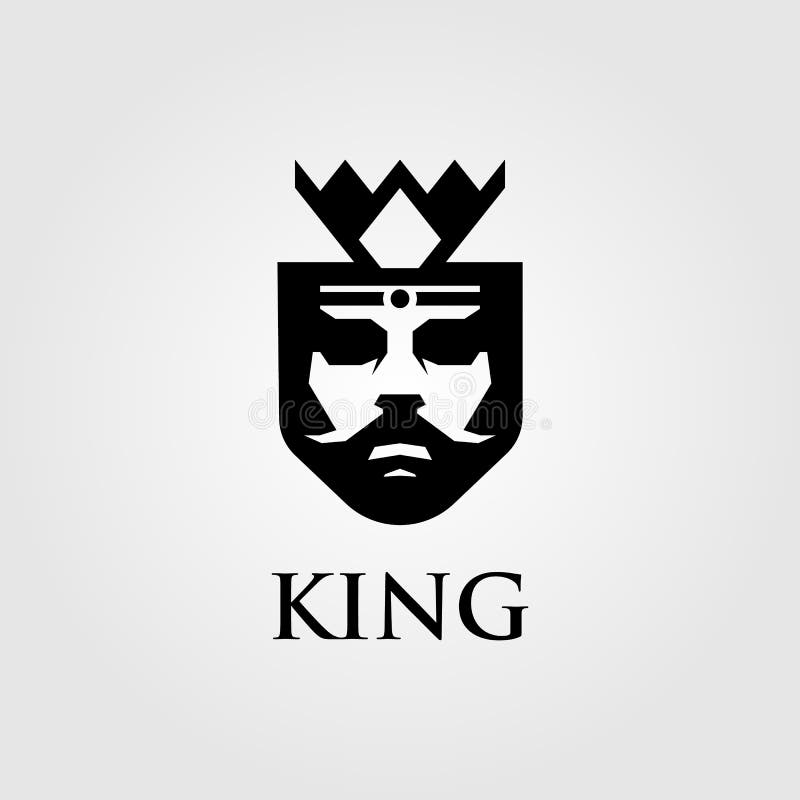 King Logo Designs with Crown Stock Vector Illustration of brown