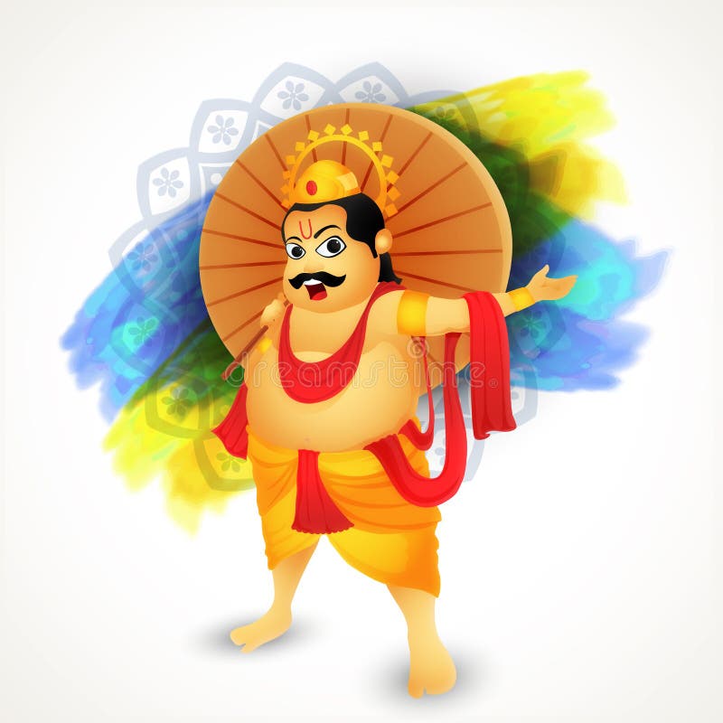 King Mahabali for Happy Onam Celebration. Stock Illustration - Illustration  of culture, floral: 74919751