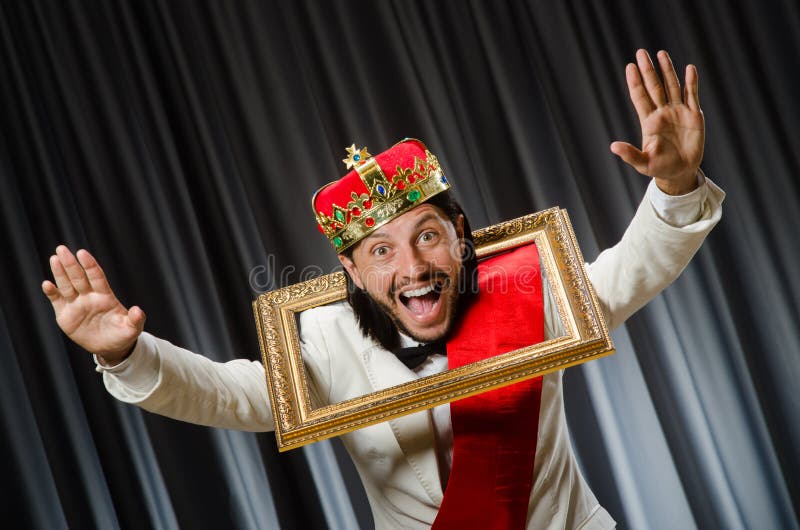 King with picture frame stock photo. Image of king, crown 44538402