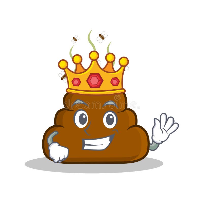 Emoji Poop King Stencil