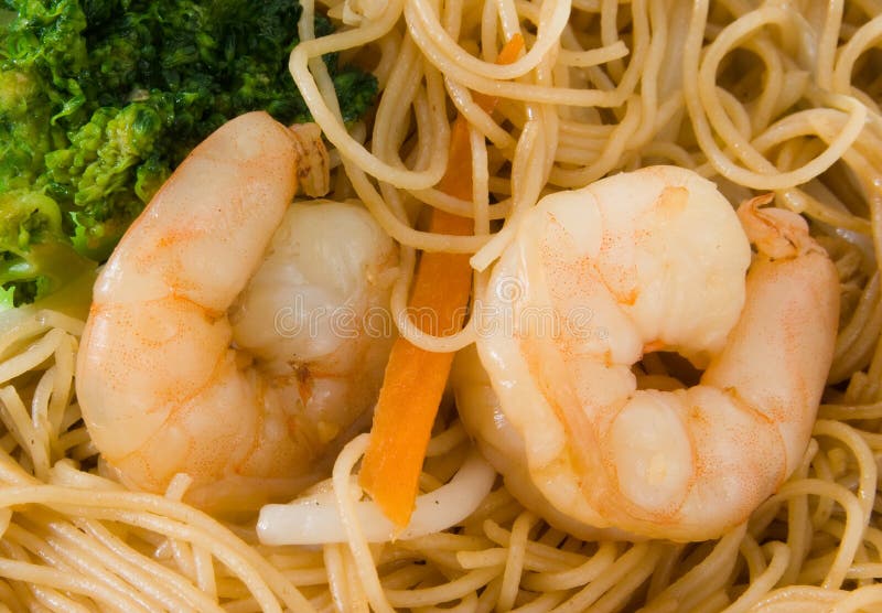 King Prawn and Rice Noodles Stock Image Image of shellfish, asian