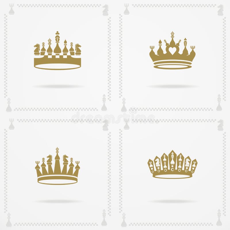 King and Queen Crowns Symbols Stock Vector Illustration of king