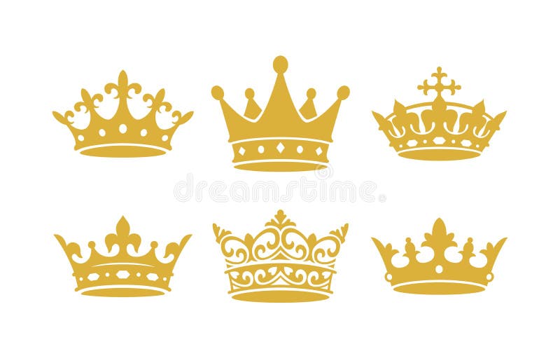 Crown Clipart Collection Set Stock Vector Illustration Of Deluxe